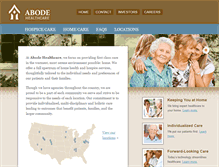 Tablet Screenshot of abodehealthcare.com